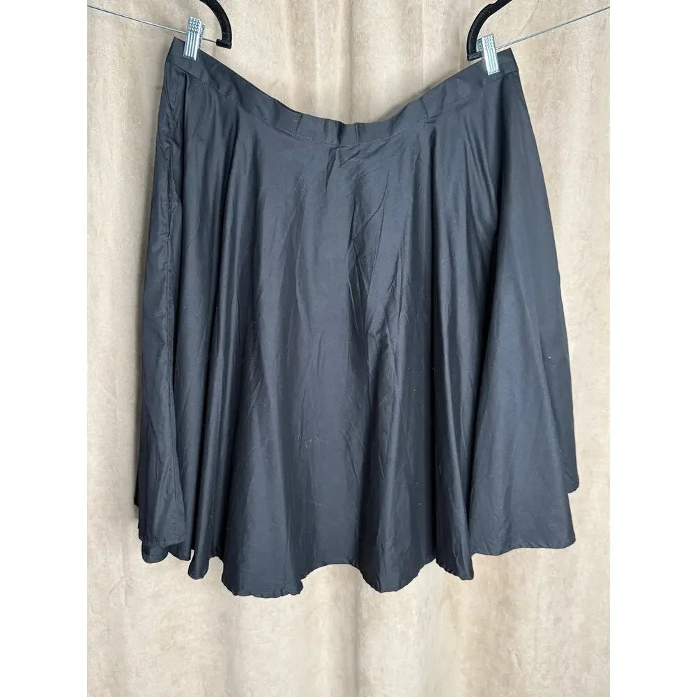 Unique Vintage Magnolia Place Black Sally High Waist Swing Skirt 4XL NWOT